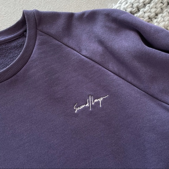 Navy blue second layer crewneck sweater - Picture 6 of 12